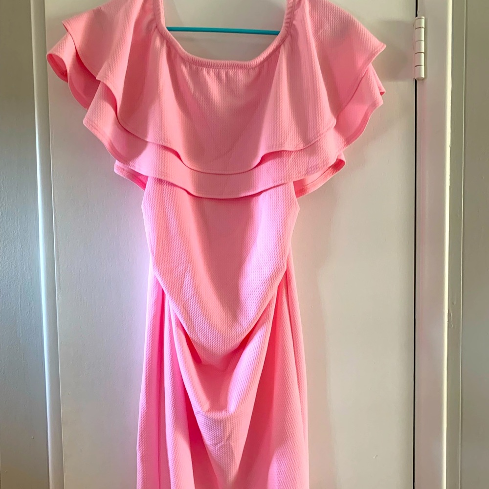 PinkBlush Small Maternity Dress in light pink.